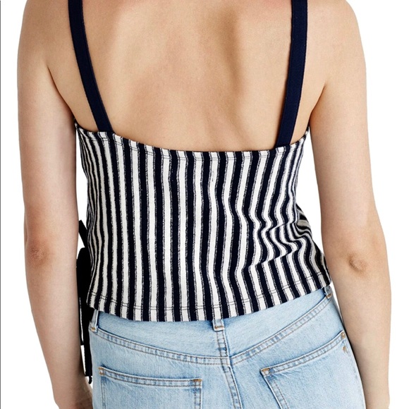 NWT Madewell Finale Stripe Wrap Tank - Picture 2 of 3